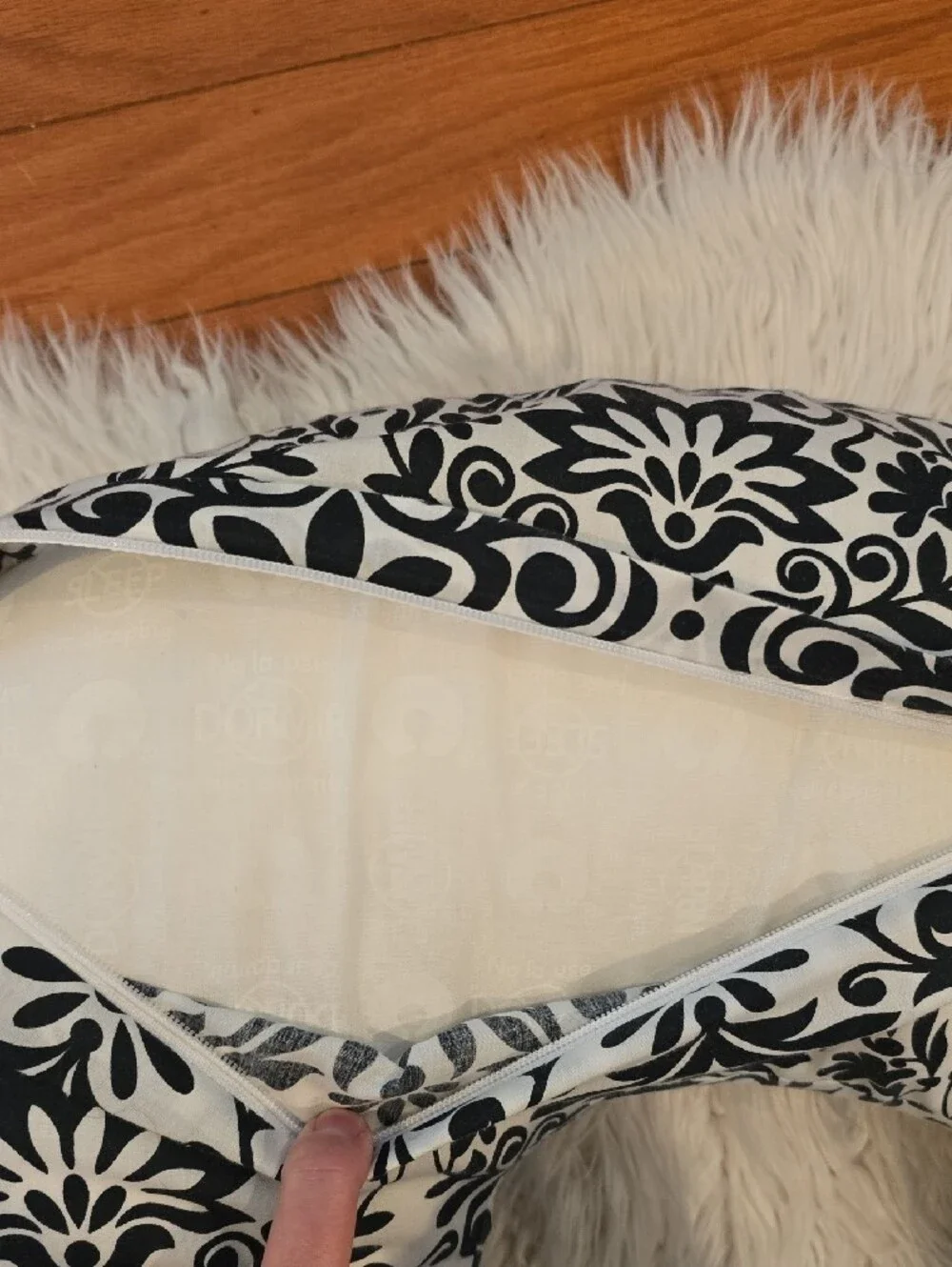 Boppy Black and White Damask Nursing Pillow